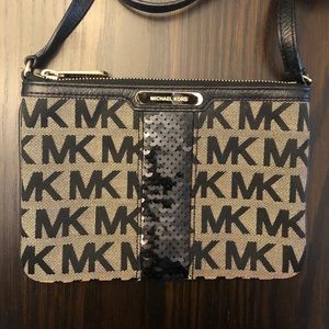 Michael Kors small sequin striped crossbody